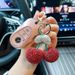 Funkelnder Kirsch-Schlüsselanhänger – Autoschlüssel und Taschenanhänger aus Keramik mit Strasssteinen (das perfekte Geschenk für Sie)_voghion.com