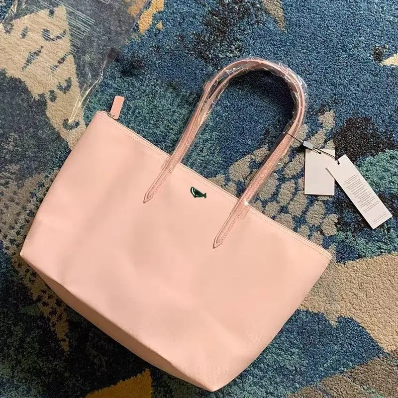 Horizontal French Crocodile Women's Shopping Large Capacity Shoulder Handbag Dumpling Waterproof Tote Mommy Bag_voghion.com