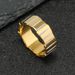 New Stainless Fashionable Cutting Wave Edge Irregular Patterned Line Titanium Steel Ring for Men_voghion.com