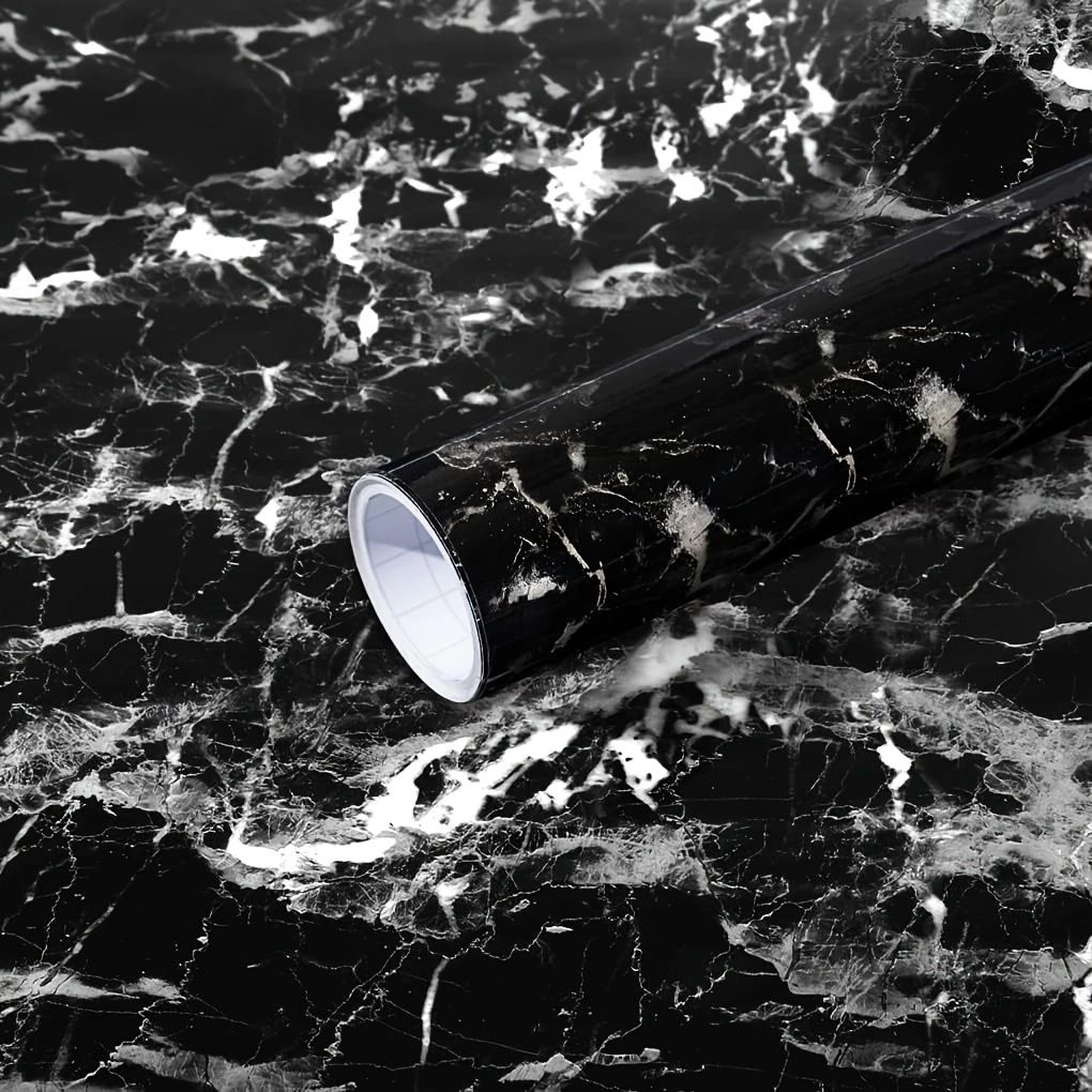 Yancorp Marble Contact Paper Black Peel And Stick Wall_voghion.com