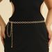 Fashion New Women's Belt Versatile Rhinestone Inlaid Decorative Square Buckle Metal Waist Chain Accessory_voghion.com