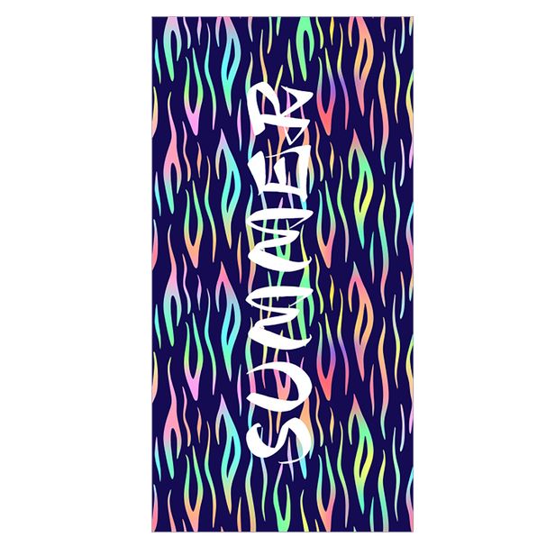 Quick-Dry Beach Towel - Double-Sided Flannel With Colorful Print (Super Absorbent Lightweight & Compact Perfect For Travel Pool & Vacation)_voghion.com