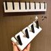 Piano Creative Decorative Wall-mounted Coat Rack Bedroom Entrance Home Wall Decoration Row Drilled Adhesive Hooks_voghion.com