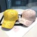 Jichu rhinestone letter love cap for women Korean style internet celebrity fashion hard top baseball cap for spring and summer shopping sun protection_voghion.com