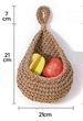 Wall hanging vegetable storage, water fruit basket, bird's nest wall hanging, water droplet net bag, handmade cotton rope woven wall hanging_voghion.com
