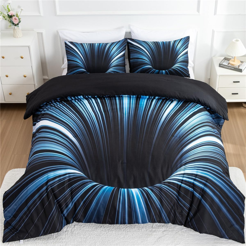 3-delige Ball Hole Set - Inclusief 1 dekbedovertrek en 2 kussenslopen, gemaakt van zachte en ademende polyestervezels, voor een comfortabele ervaring_voghion.com