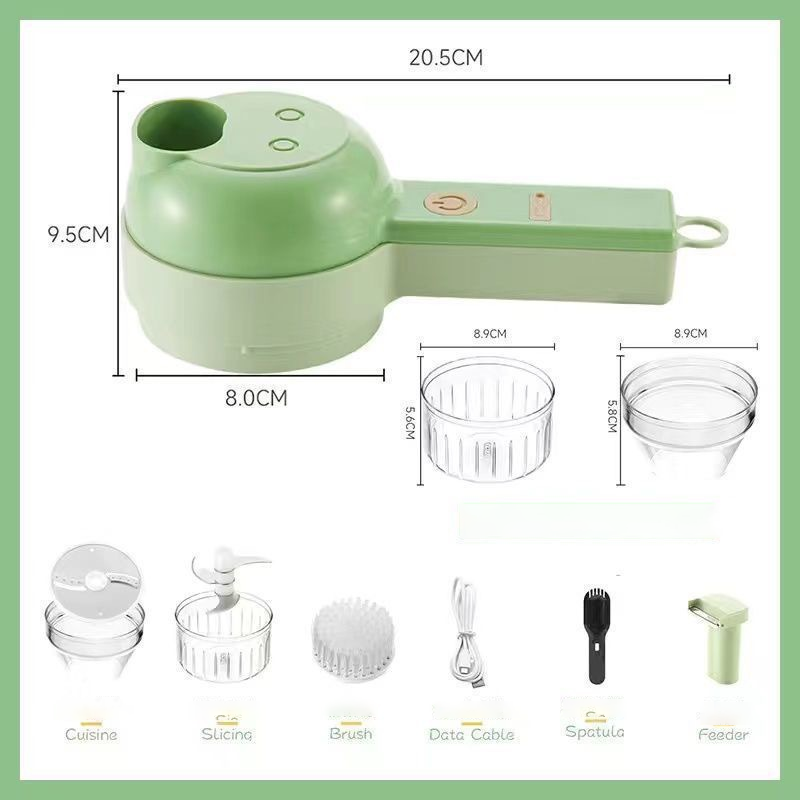 Vegetable Cutter Multifunctional Household Electric Garlic Mash Auxiliary Handheld Cooking Machine_voghion.com