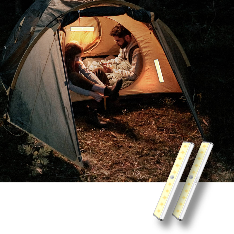 7.48Inch Motion Sensor Closet Light, 10LED Warm White Wireless Rechargeable Under Cabinet Light (Set Of 2)_voghion.com