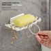 Woven-Look Soap Dish With Hook – Stylish Bathroom Organizer For Bar Soaps (PS Material, Drainage Holes, Space-Saving Hanging Design)_voghion.com