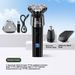 3D Floating Electric Shaver For Men – LED Digital Display, 3-Rotary Blades, IPX7 Waterproof, Ultra-Quiet Brushless Motor, 90-Min Runtime_voghion.com