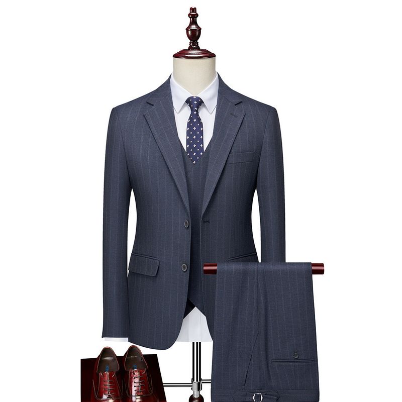 Ensemble trois pièces pour homme, tenue de soirée, slim, décontractée, pour studio photo, mariage_voghion.com