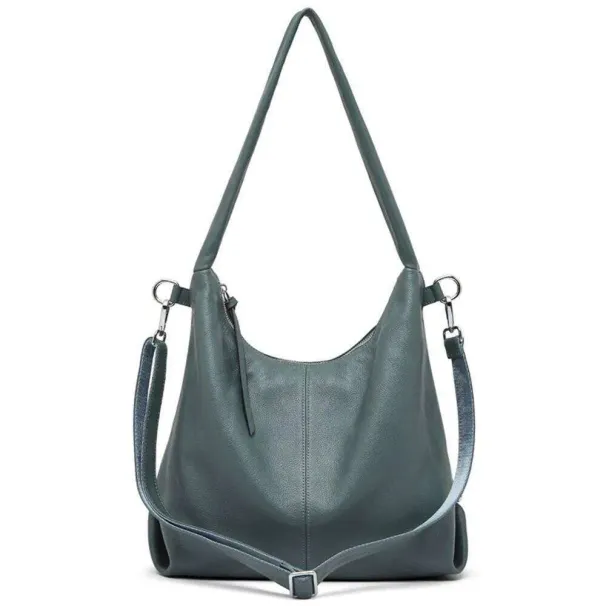 Borsa a tracolla da donna in vera pelle, stile designer, 100% vera pelle, casual, hobo, capiente, tote, tracolla, messenger, tinta unita, taglia S_voghion.com