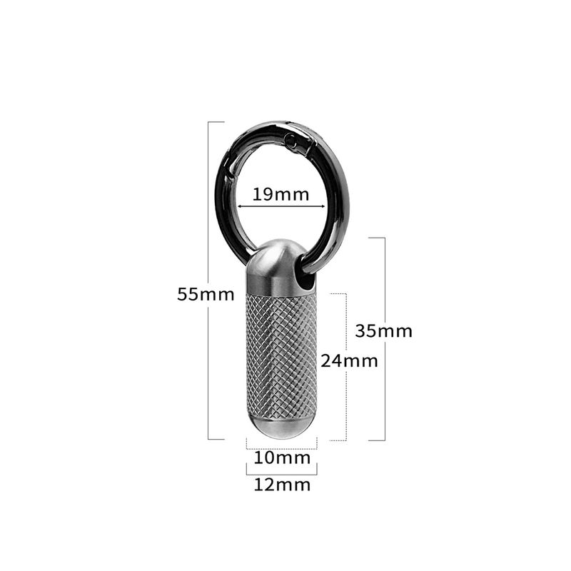 Small Bottle Keychain Accessories Titanium Alloy Waterproof Seal Storage Bottle Portable Outdoor Tool EDC_voghion.com