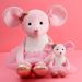 Poupée en peluche de souris de ballet robe de mariée mignonne petite poupée de souris pendentif machine à saisir poupée activité cadeau_voghion.com