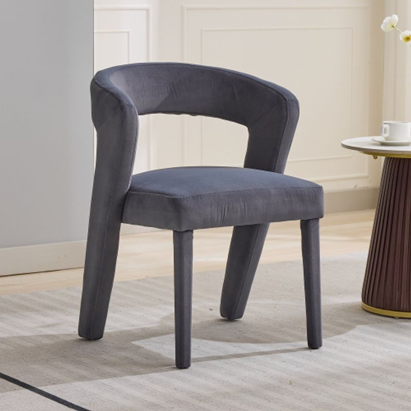 Neuheit Sessel, Loungesessel, Polsterstühle, Einzelsofa, Wannenstuhl, Einzelner Stuhl, 59x60x79 Cm, Samt, Tragfähigkeit 150 Kg, Grau_voghion.com