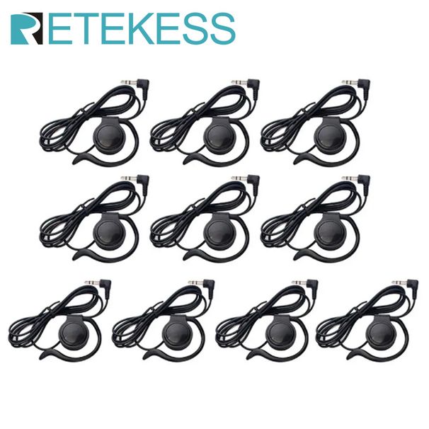 Retekess 10 pezzi 3,5 mm F4510A F4510B Ascolta solo auricolare auricolare per sistema di guida turistica radiofonica wireless T131 /_voghion.com