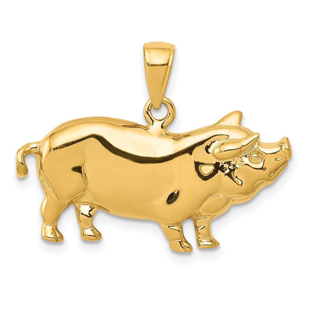 14k Pot Belly Pig Pendant_voghion.com