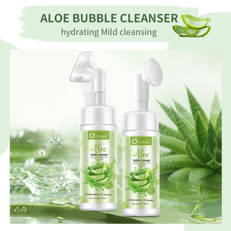 OCHEAL Avocado Aloe Vera Cleanser 150ml Mousse Bubble Amino Acid Facial Cleanser Oil Control Wash And Unload 2-in-1_voghion.com
