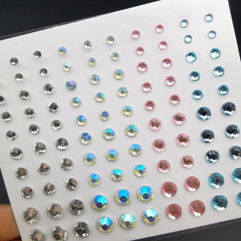 1 buc/set femei femei tatuaj temporar sclipici eyeliner sprâncene machiaj cristal tatuaj autocolant Rhineston față ochi 3D diamant autocolant_voghion.com
