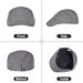 Barret Flat Schirmmütze für Damen/Herren, Gatsby Newsboy Cap, Baskenmütze, Golfermütze, Herbst/Winter 55–59 cm_voghion.com