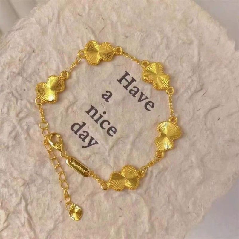 Bracelet Gourd Five Blessings pour femme, couleur or, style niche, sable doré, unique, tendance, polyvalent, neuf_voghion.com