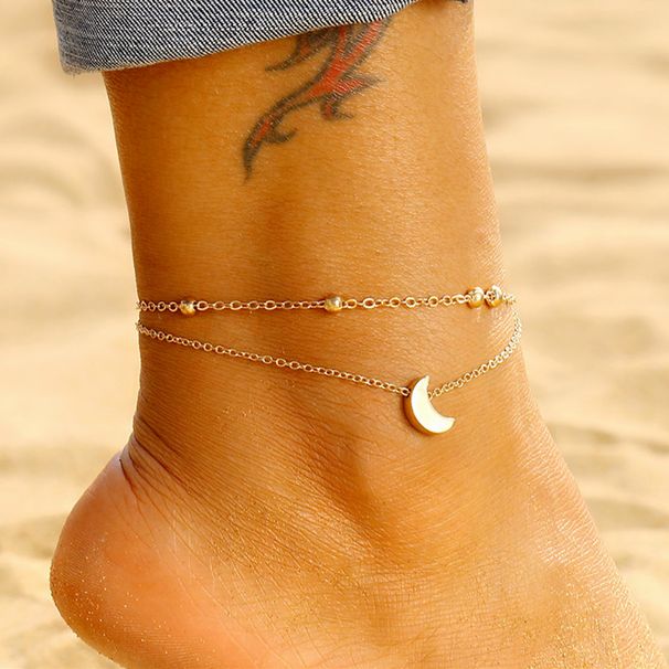 Trendy Moon Simple Women's Beach Anklet New_voghion.com