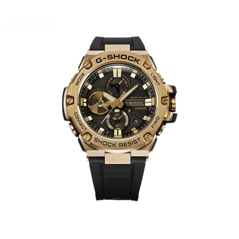 Montre de sport pour hommes de loisirs et à la mode avec plusieurs cadrans, montre étanche personnalisée en or noir pour l'extérieur_voghion.com
