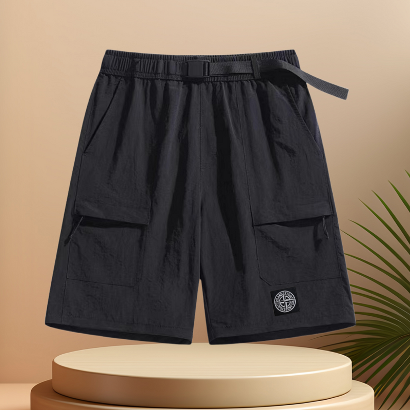 Stone Summer Island nuevos pantalones cortos Stone&Island pantalones cortos de nailon de verano pantalones cortos casuales para hombres pantalones cortos de tendencia para mujeres todos los días_voghion.com