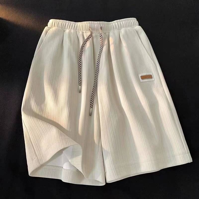 Herrenbekleidung Modemarke Vintage Dreieck Logo Bestickte Casual Shorts Männer Sommer Paar Sport Gerade Fünf-Punkt-Hosen_voghion.com
