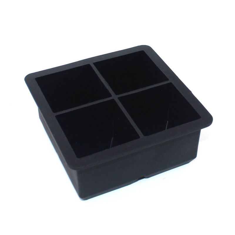 Set van siliconen ijsblokjesvormen, groot en klein, vierkante en ronde bolvormen voor zelfgemaakte koude dranken, herbruikbare vriezer-ijsmachine (4-pack)_voghion.com