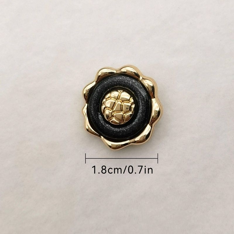 6 boutons métalliques en forme de fleur, élégants et exquis, peuvent être utilisés pour les manteaux, les costumes, les chemises, les robes, les tricots et les pulls._voghion.com
