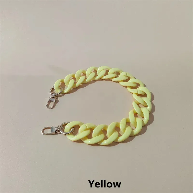 Trendy Resin Akryl Plast Pvc Remkæde Håndtaske Udskiftning Med Snap Hooks Diy Pung Håndtag Tilbehør Taskedele_voghion.com