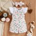 Oblačila za dojenčke Dvodelni poletni bombažni komplet naramnic brez rokavov s potiskom na luknjice_voghion.com