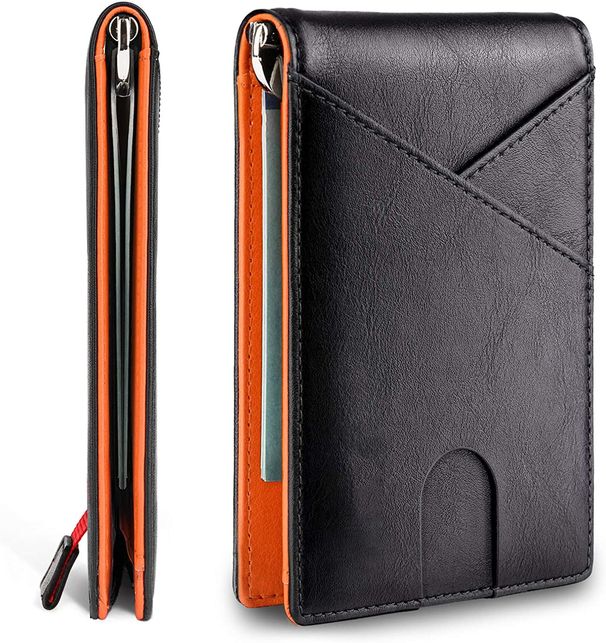 RFID-blockierendes Kartenetui – Geldbörse aus ultra-faserigem Leder im Vintage-Stil für Herren, schlankes Design mit Diebstahlschutz_voghion.com