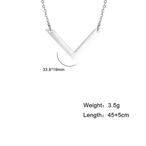 Skyrim Fashion Geometrische Ronde Hart Choker Ketting voor Vrouwen Roestvrij Staal Minimalistische Eenvoudige Sleutelbeen Halsketting_voghion.com