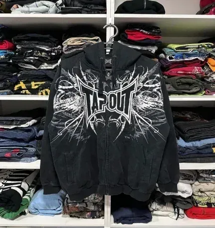 Sieviešu kapuci Y2K Cyber Grunge Emo Zip Up Džemperi Vintage Graphics Print Kpop Estētiski gotikas apģērbi sievietēm_voghion.com