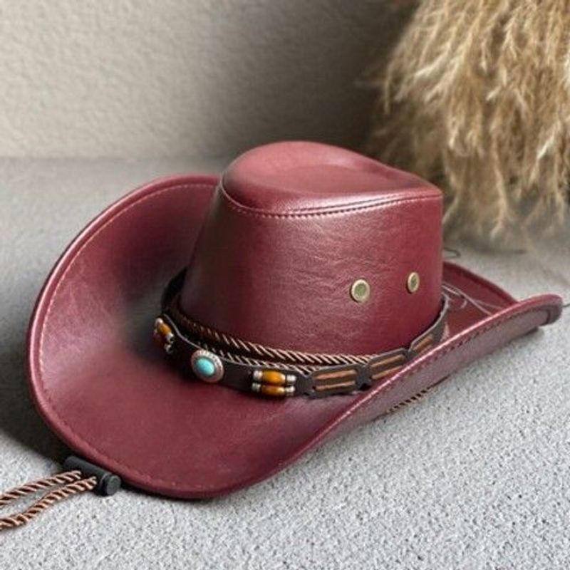 Trendy jazz cap Men's and women's spring and autumn Outdoor sun protection sun hat travelling Knight cap USA western cowboy hat_voghion.com