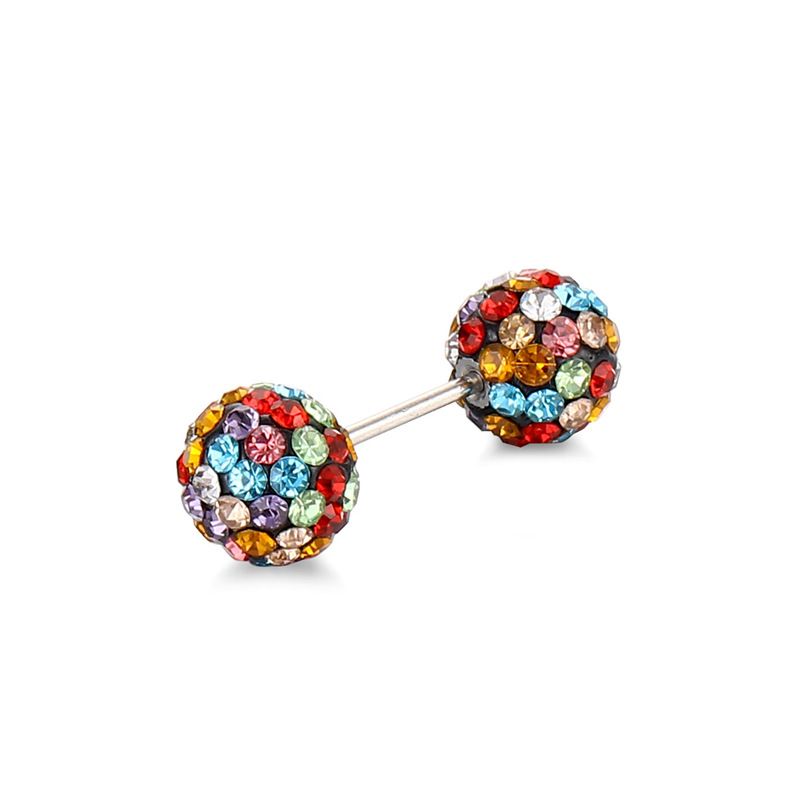 Body piercing jewelry Shambhala full drill dumbbell ear bone nail drill ball tongue nail tongue ring ear bone nail lip nail cartilage nail _voghion.com