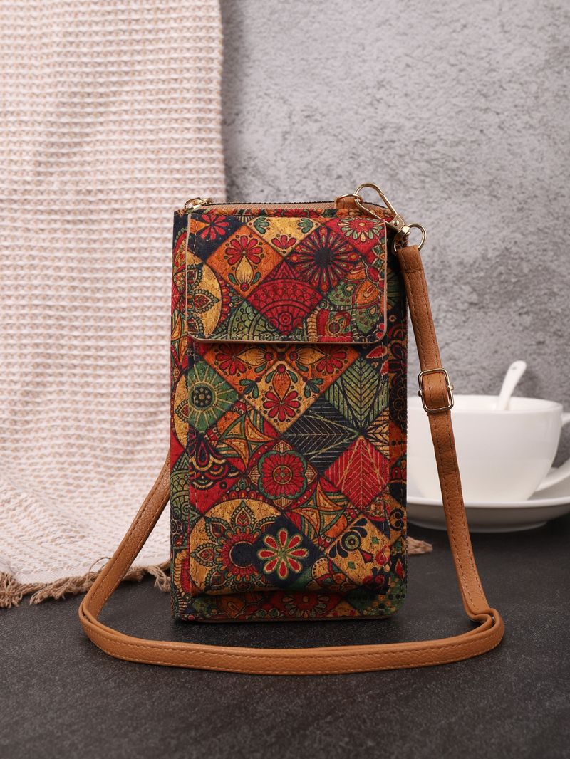 Beliebte Mode Retro Damen Geldbörse multifunktionale große Kapazität Holzmaserung Handytasche All-Match-Geldbörse_voghion.com