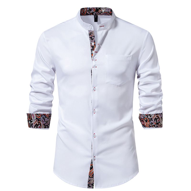 2025d Plus Size Spring Autumn New Men's Stand Collar Henley Paisley Color Block Long Sleeve Shirt A348_voghion.com