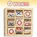 Tic-Tac-Toe Two-Player Parent-Child Interactive Battle Desktop Box Wooden Board Game_voghion.com