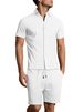 Men's Clothing Summer New Men's Solid Color Jacquard Shirt Casual Short Sleeved Shorts Two Piece Suit_voghion.com