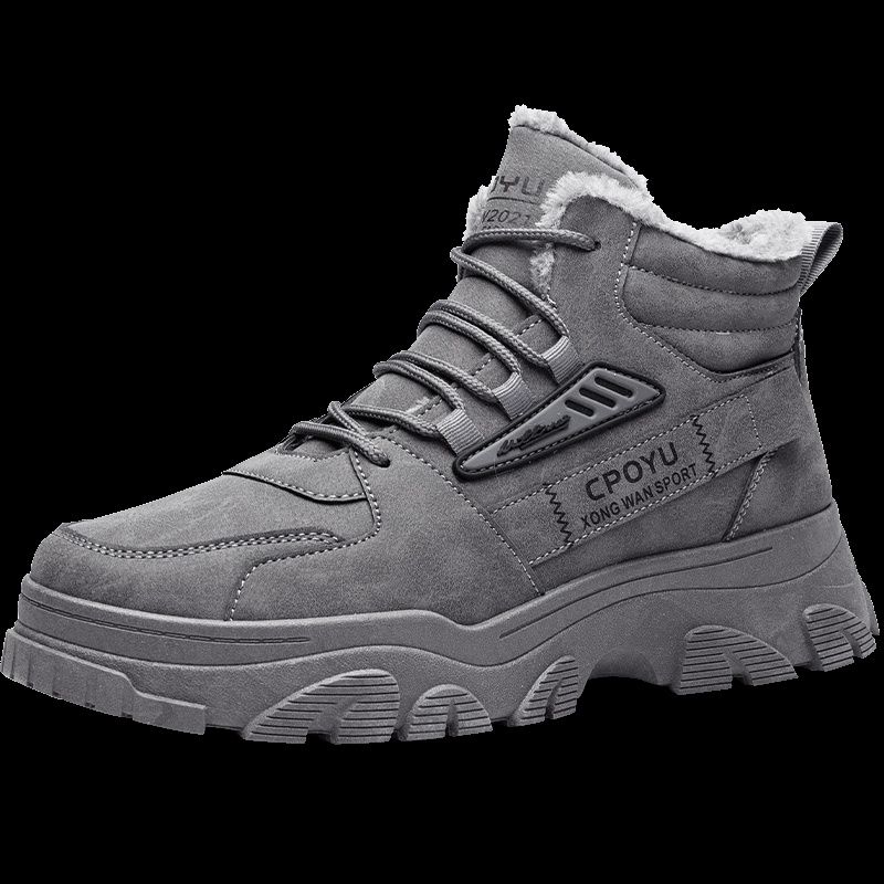Man's Ankle Boots Winter Warm Casual Booties Trekking Hiking Jogging Shoes Windproof Lace-Up Thermal Snow Boots_voghion.com
