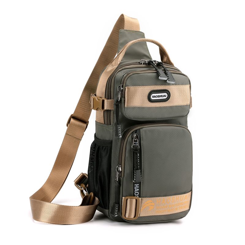 Outdoor-Sport- und Freizeit-Brusttasche aus Nylongewebe im koreanischen Stil für Herren_voghion.com