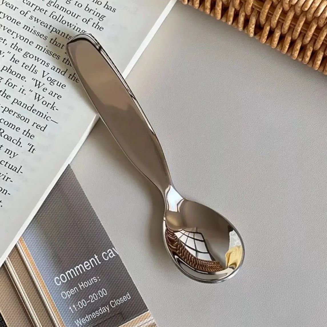 304 Edelstahl Empfohlen Kurze Nette Löffel Gabel Für Kleinkinder Milch Pulver Dessert Obst Salat_voghion.com