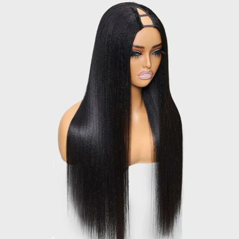 Parrucca con parte a V in capelli umani Remy brasiliani_voghion.com