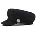 Korean Fashion Beret Sunshade Outdoor Octagonal Autumn/Winter Bright Silk Lace Military Hat For Women_voghion.com