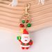 Santa Claus Christmas Socks Bell Keychain Cartoon Cute Doll Bag Pendant Small Gift_voghion.com