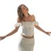 Sexy Mädchen Off-Shoulder Strap Französisch Rüschen Taste Taille Abnehmen Weste Z0879_voghion.com