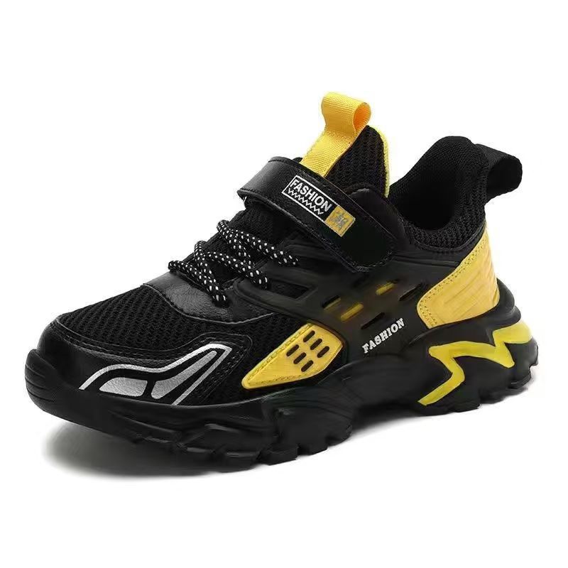 Boys Shoes 10 15 Years Old Spring And Autumn New Leather Surface Light Soft Sole Children Students Light Running Sports Shoes_voghion.com